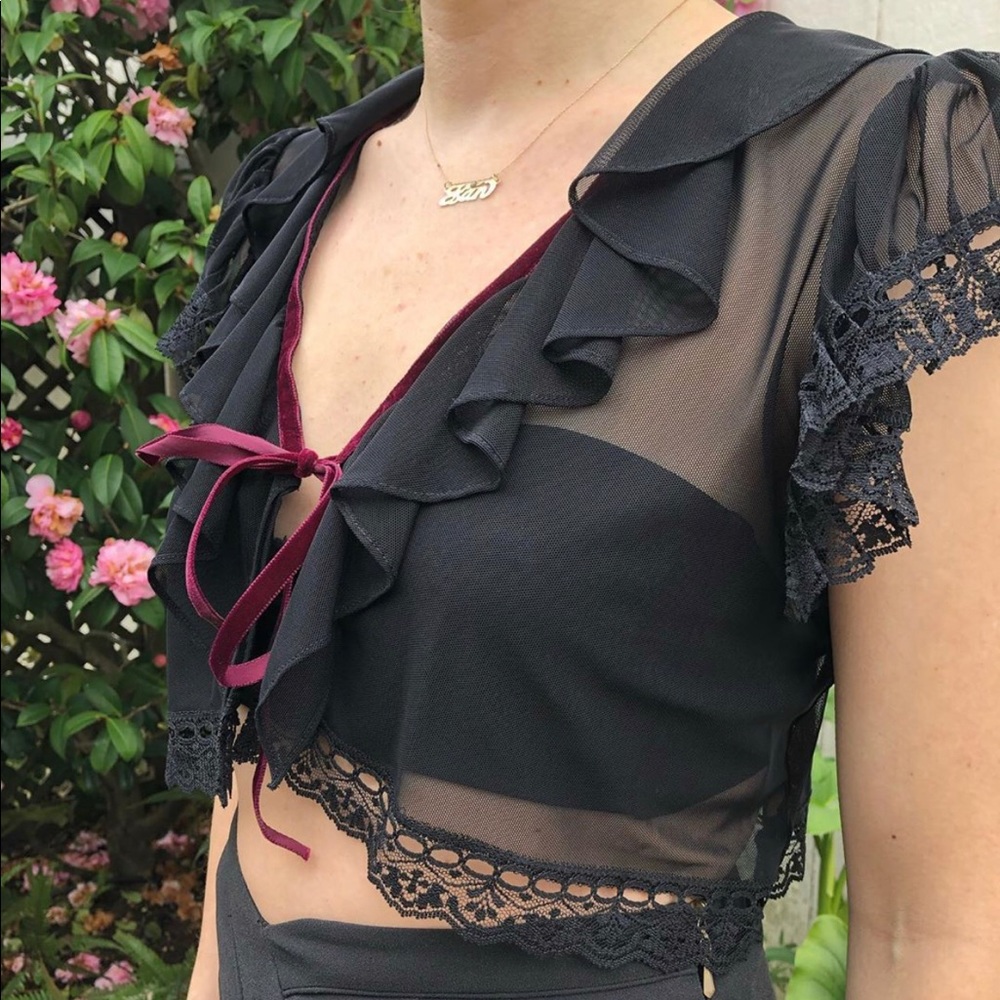 Vintage Sue Wong Crop Top